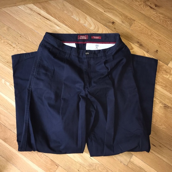 Men’s Navy/Black Eddie Bauer Khakis - Picture 3 of 4